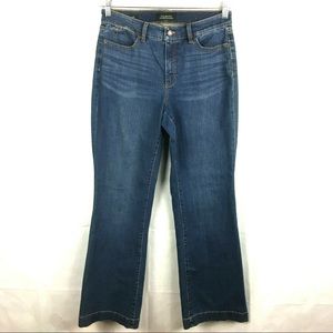 Talbots Flawless Five Pocket Denim Jeans Flare size 12 Petite
